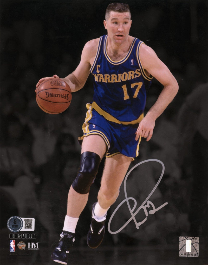 Chris Mullin Signed Golden State Warriors 8x10 Photo Beckett Wit BAS COA #3