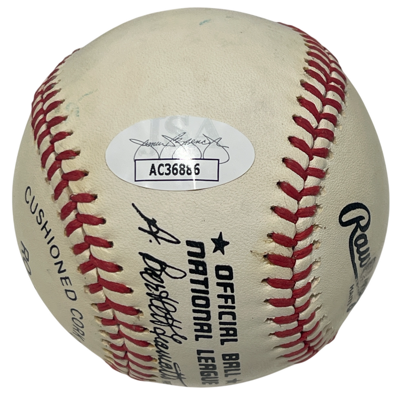 Fernando Valenzuela Signed Rawlings National League Baseball Dodgers JSA COA C