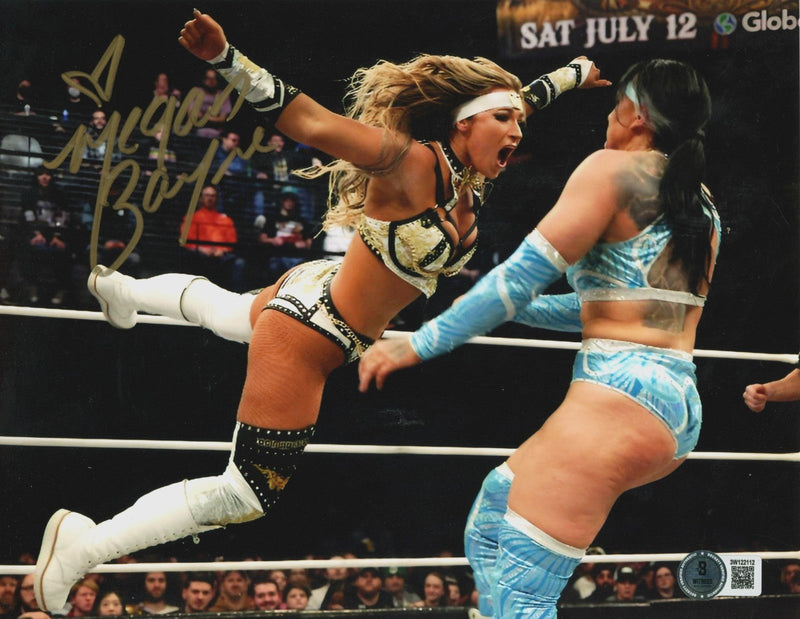 Megan Bayne Signed Autographed AEW 8x10 Photo Beckett Witness BAS COA #12