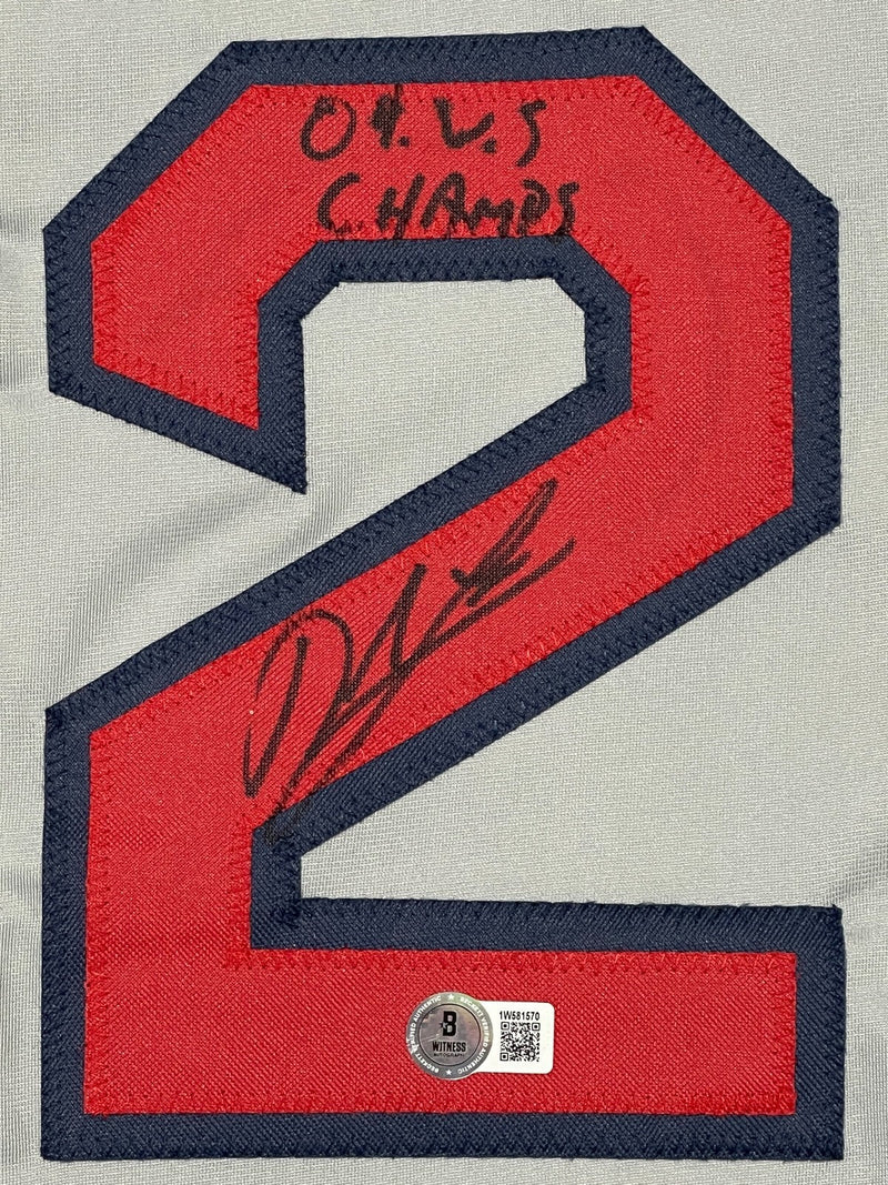 Derek Lowe Signed Boston Red Sox Custom Jersey w/ 04 WS Champs Beckett BAS COA