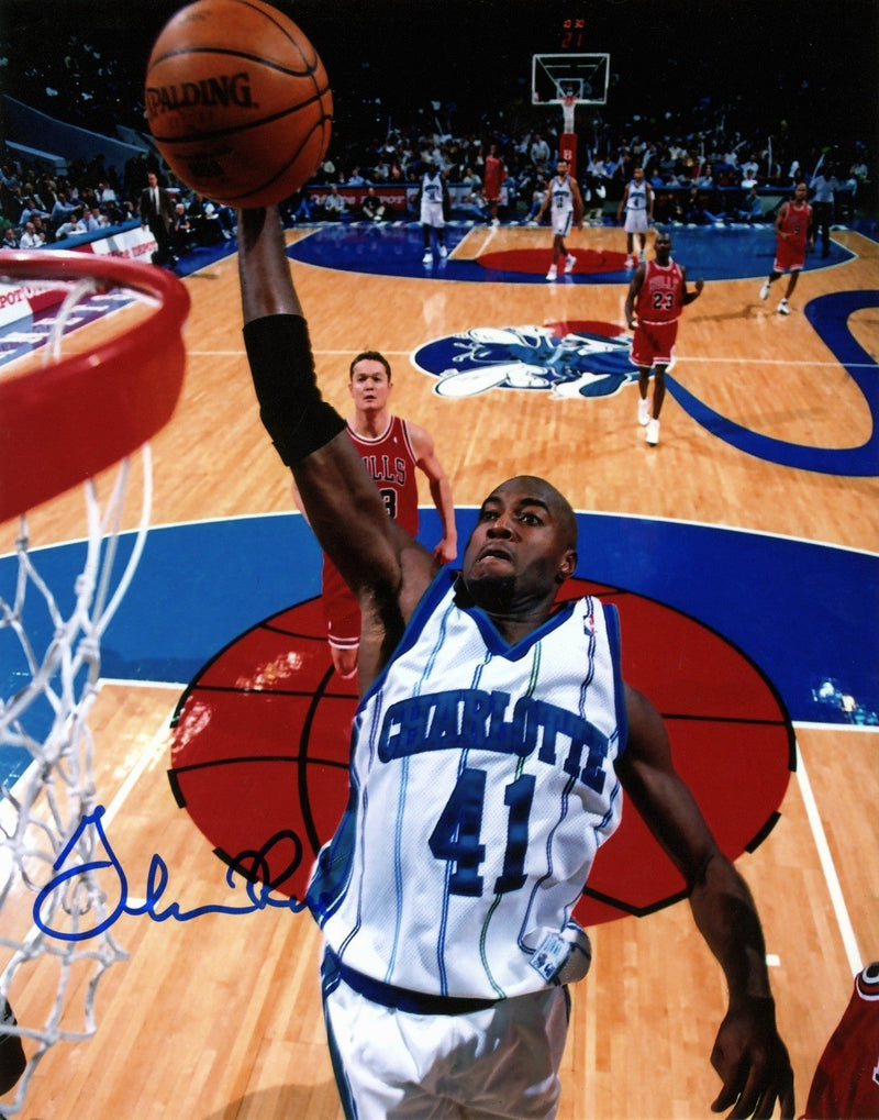 Glen Rice Signed Autographed Charlotte Hornets 8x10 Photo LSCM COA