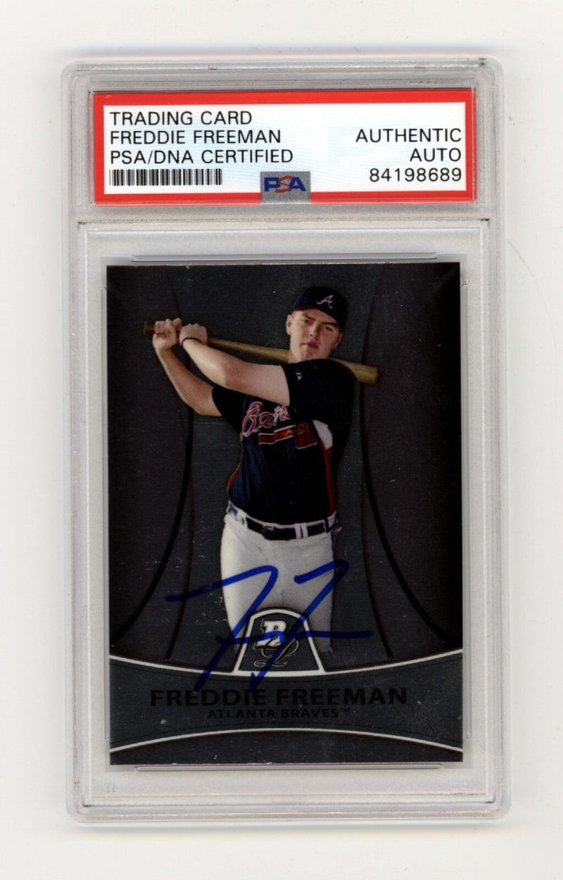 Freddie Freeman 2010 Bowman Platinum PP13 Rookie RC Signed PSA Authentic Auto