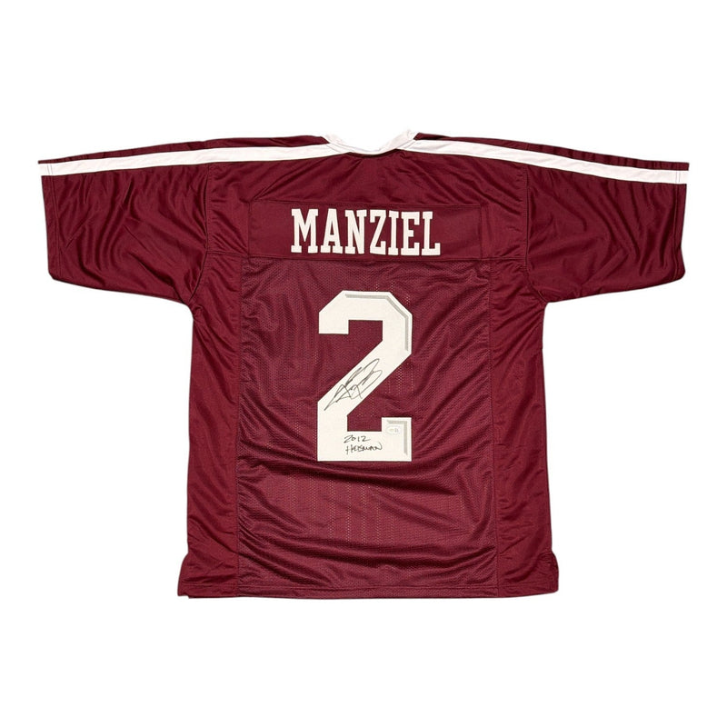 Johnny Manziel Signed Texas A&M Custom Jersey w/ 2012 Heisman JSA Witness COA M