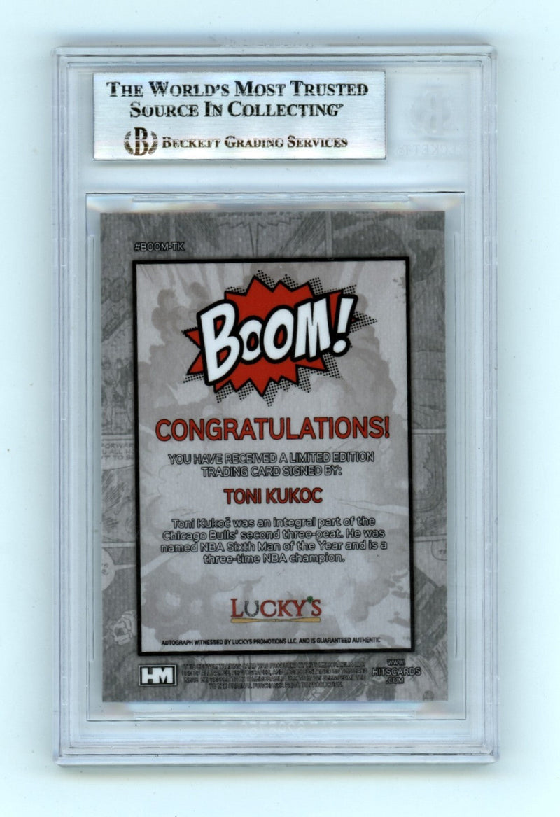 Toni Kukoc 2024 Hits Memorabilia BOOM Silver Signed BGS BAS Auto Bulls
