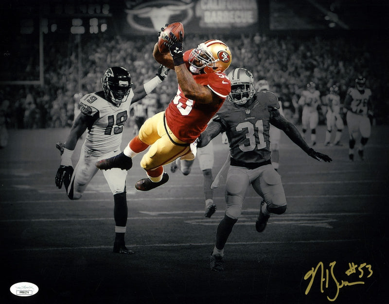Navarro Bowman Signed San Francisco 49ers Pick at the Stick 11x14 Photo JSA COA