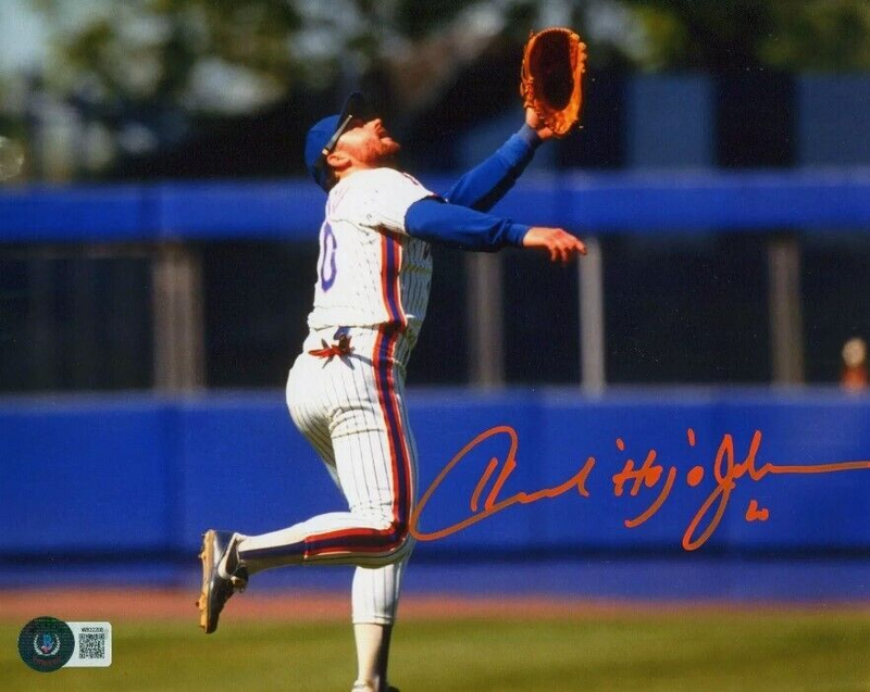 Howard Johnson Signed New York Mets 8x10 Photo Beckett Witness BAS COA #1