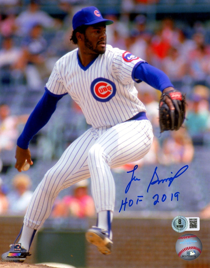 Lee Smith Signed Chicago Cubs 8x10 Photo File w/ HOF 2019 Beckett Wit BAS COA
