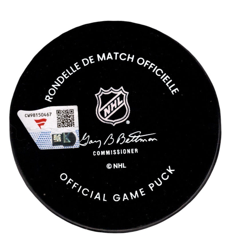 Quinn Hughes Signed Minnesota Wild 25th Anniversary Logo Game Puck Fanatics COA