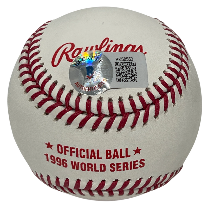 Joe Torre Signed 1996 World Series WS ROMLB Baseball Beckett Witness BAS COA