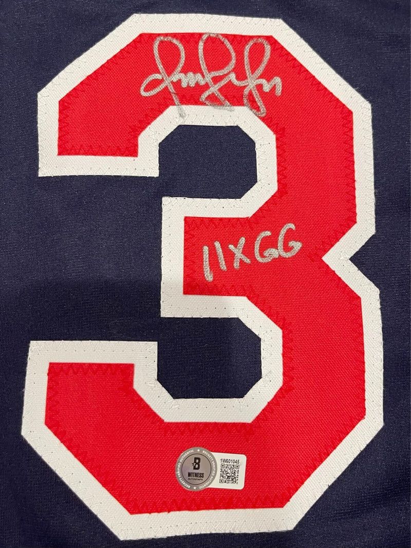 Omar Vizquel Signed Cleveland Custom Jersey w/ 11x GG Beckett Witness BAS COA