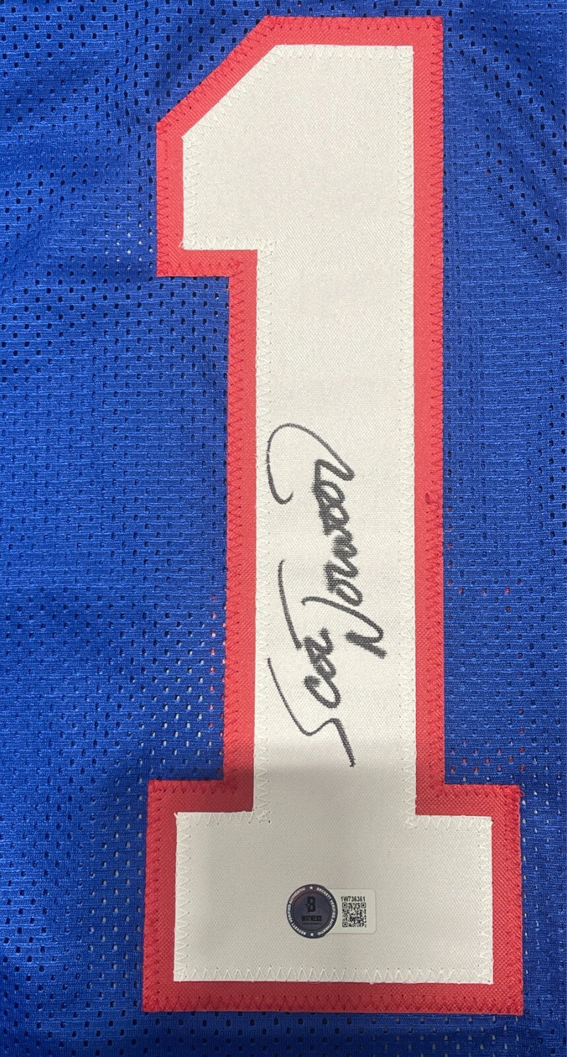 Scott Norwood Signed Buffalo Bills Custom Jersey Beckett Witness BAS COA