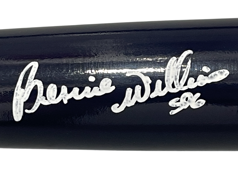 Bernie Williams Signed Cooperstown Baseball Bat Beckett Witness BAS COA