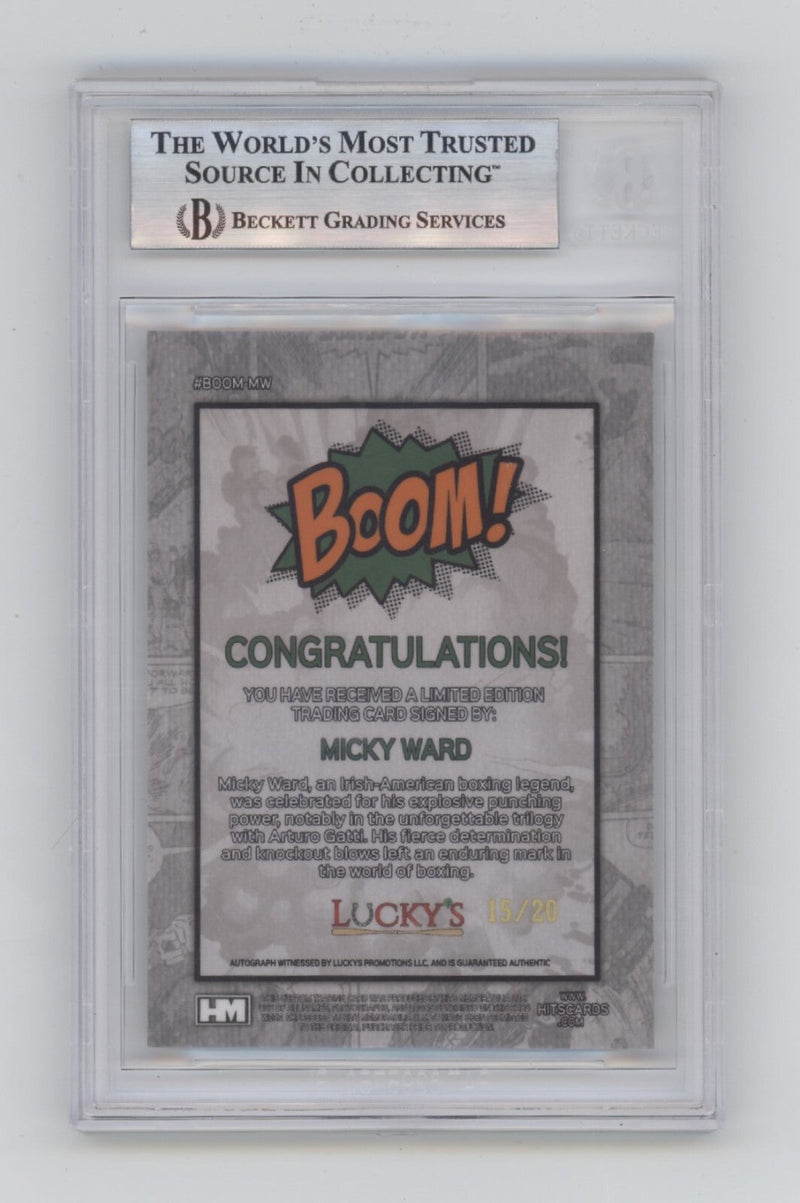 Mickey Ward 2024 Hits Memorabilia BOOM Silver #/20 Signed BGS BAS Auto Irish