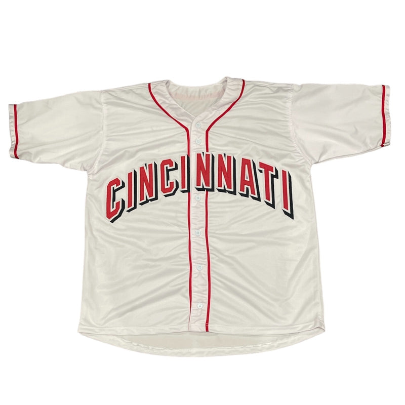 Jonathan India Signed Reds Custom Jersey w/ 2021 ROY Beckett Witness BAS COA