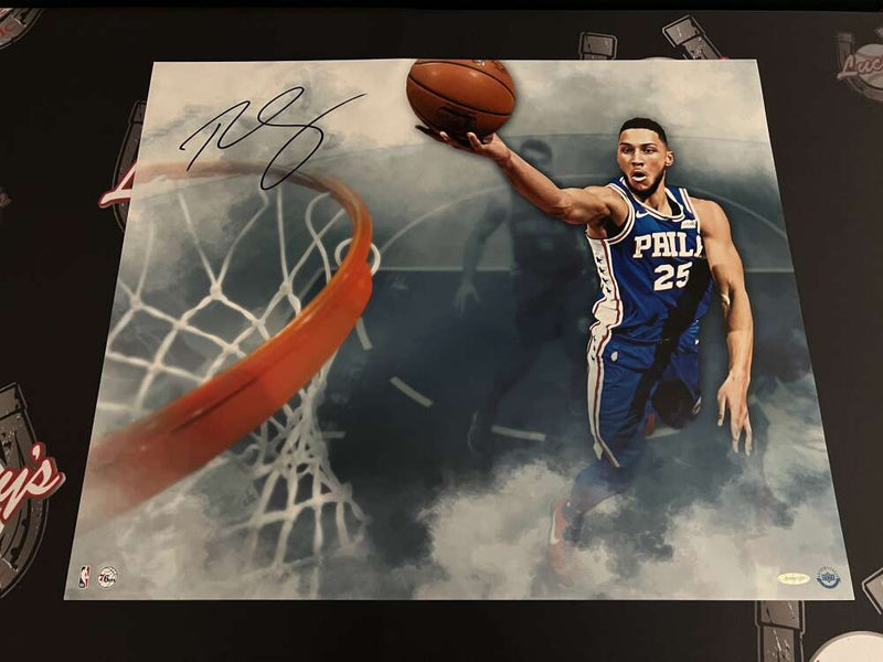 Ben Simmons Signed 24x20 Photo Above The Clouds Upper Deck UDA COA 76ers