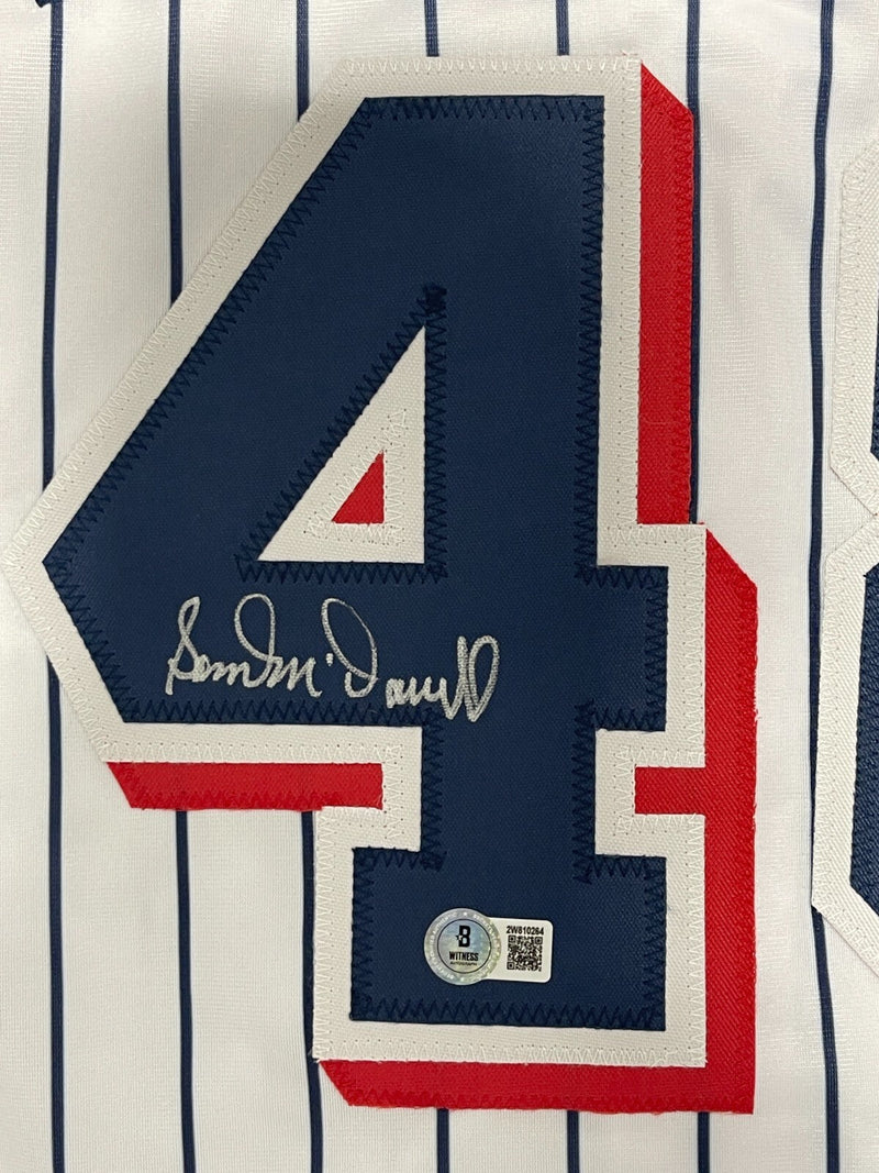 Sam McDowell Signed Cleveland Indians Custom Jersey Beckett Witness BAS COA