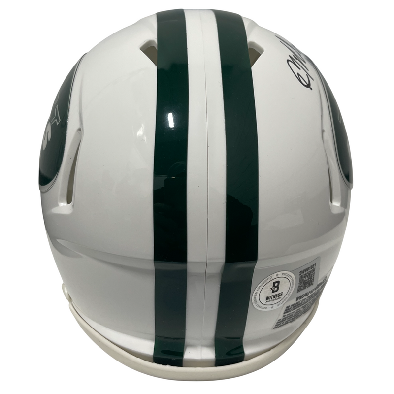 Kevin Mawae Signed NY Jets TB Mini Helmet w/ HOF 2019 Beckett Witness BAS COA