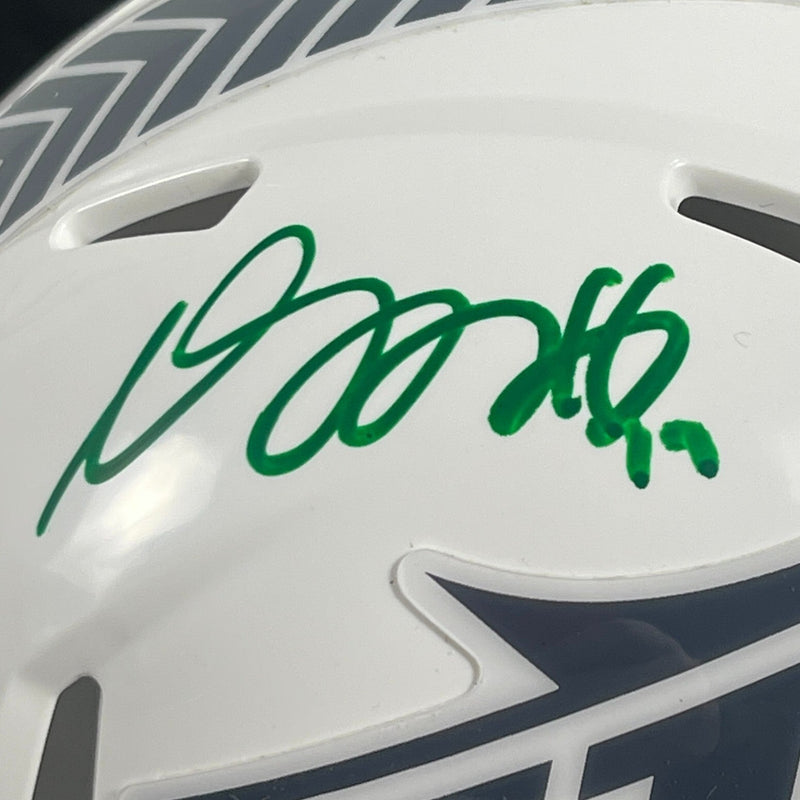 Davante Adams Signed New York Jets 24 Salute Mini Helmet Beckett Wit BAS COA