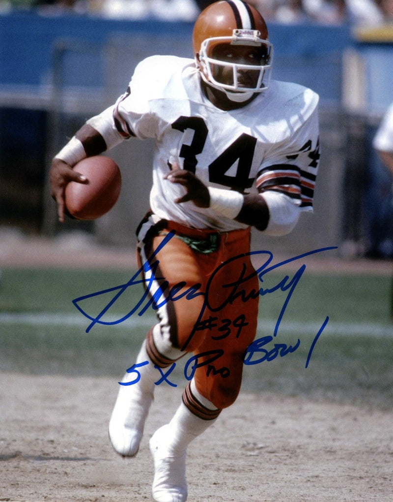 Greg Pruitt Signed Cleveland Browns 8x10 Photo w/ 5x Pro Bowl LSCM COA #2