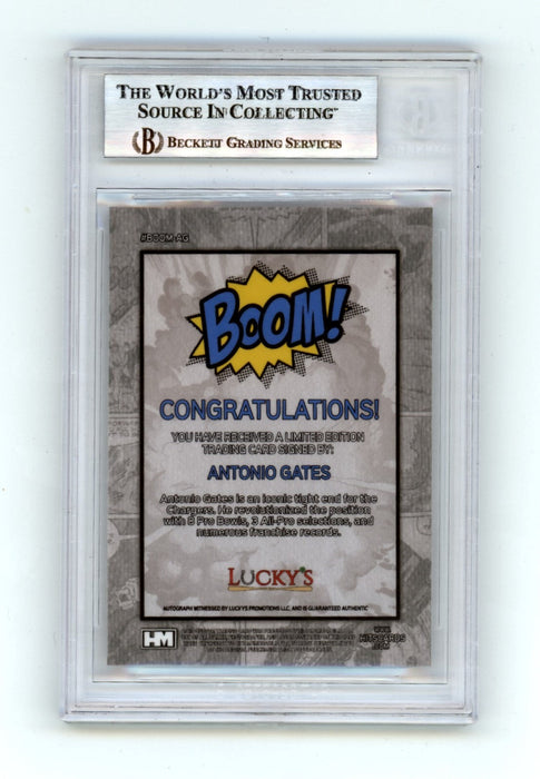 Antonio Gates 2024 Hits Memorabilia BOOM Silver Signed BGS BAS Auto Chargers
