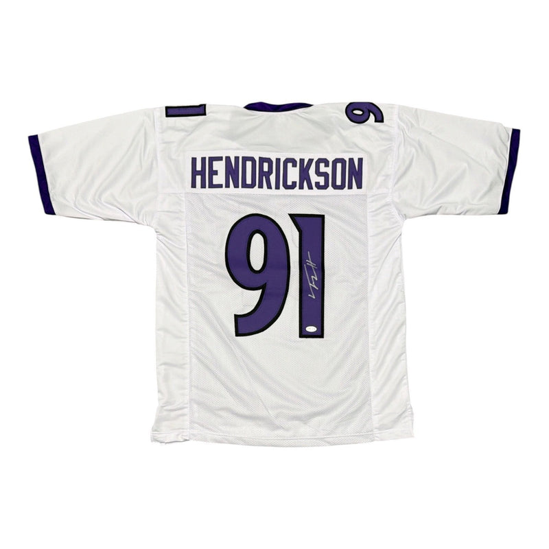 Trey Hendrickson Signed Baltimore Ravens Custom Jersey JSA Witness COA
