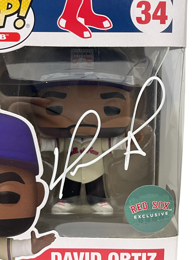 David Ortiz Signed Boston Red Sox Exclusive SGA Funko Pop 34 Beckett Wit BAS COA