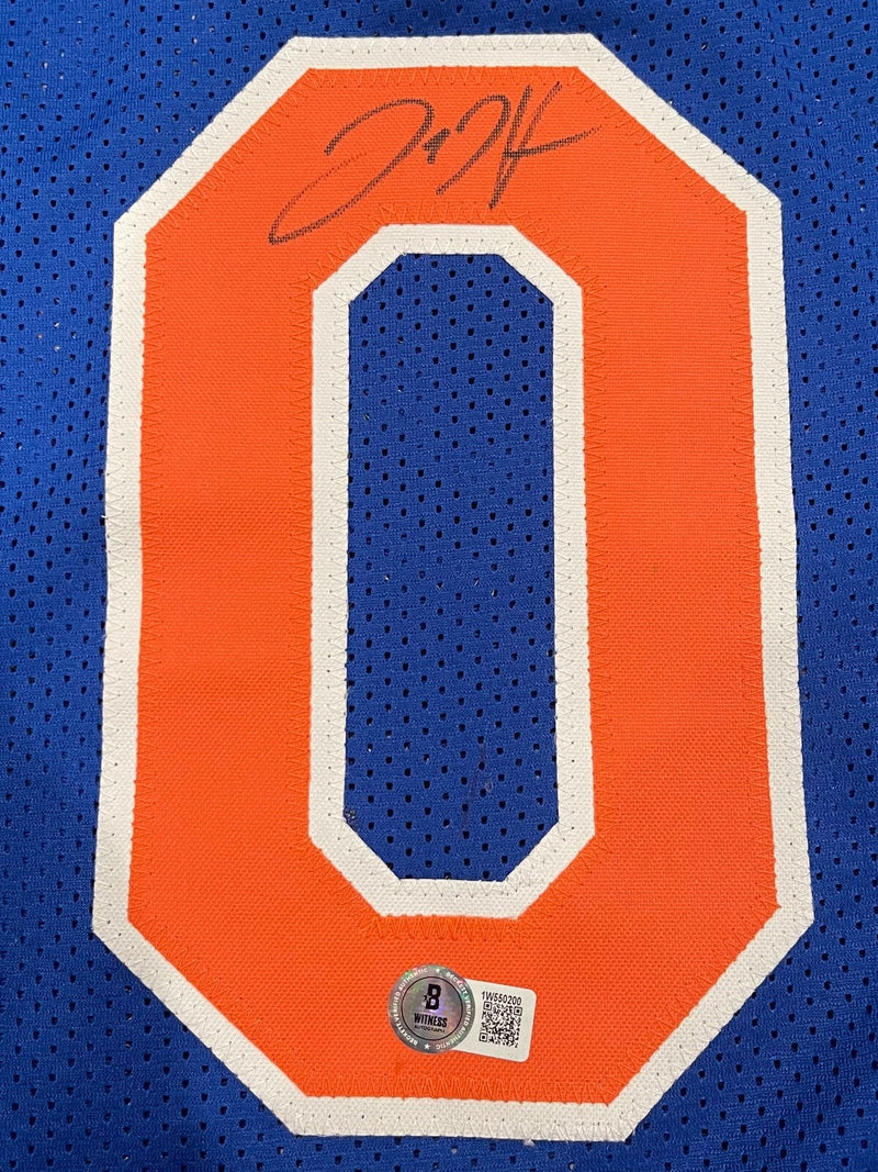 Donte DiVincenzo Signed New York Knicks Custom Jersey Beckett Witness BAS COA