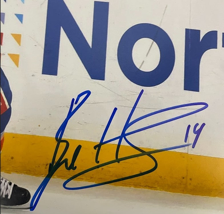 Bo Horvat Signed New York Islanders 16x20 Photo Beckett Witness BAS COA