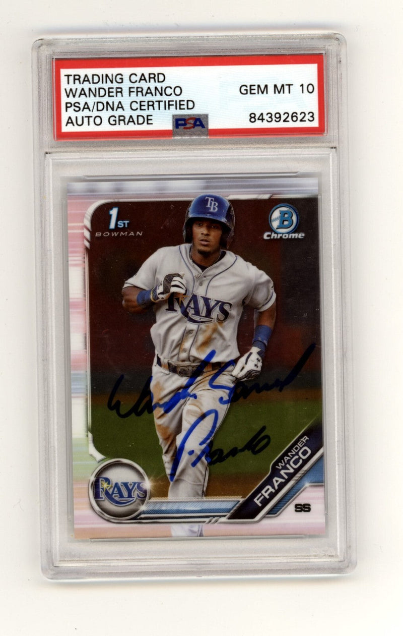Wander Franco 2019 Bowman Chrome 1st RC Full Name Signed PSA 10 Auto Rays