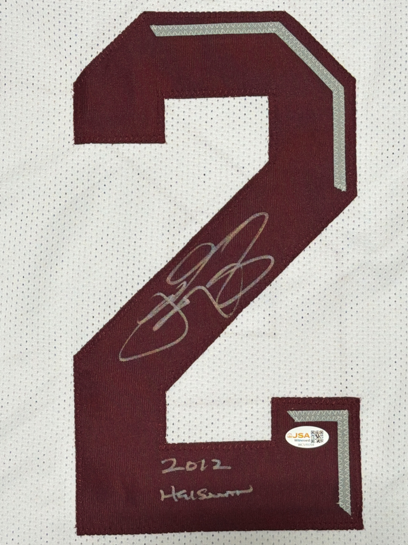 Johnny Manziel Signed Texas A&M Custom Jersey w/ 2012 Heisman JSA Witness COA W