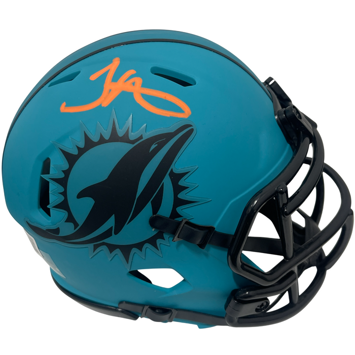 Tyreek Hill Signed Miami Dolphins Rave Mini Helmet Beckett Witness BAS COA