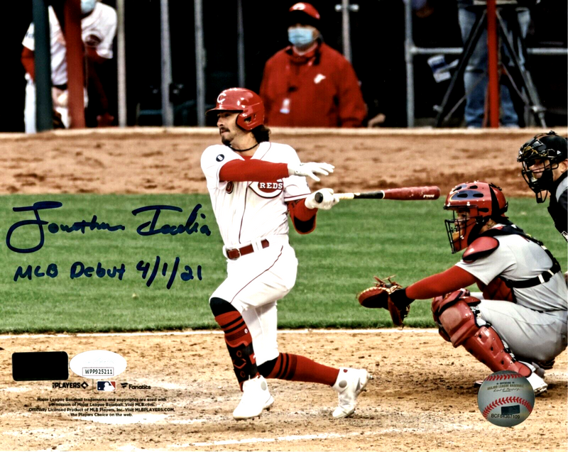 Jonathan India Signed 8x10 Fanatics Photo w/ MLB DEBUT JSA W COA + HOLO