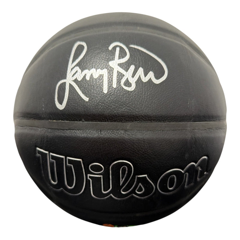 Larry Bird Signed Boston Celtics Premier Black Basketball JSA W COA Bird Holo A