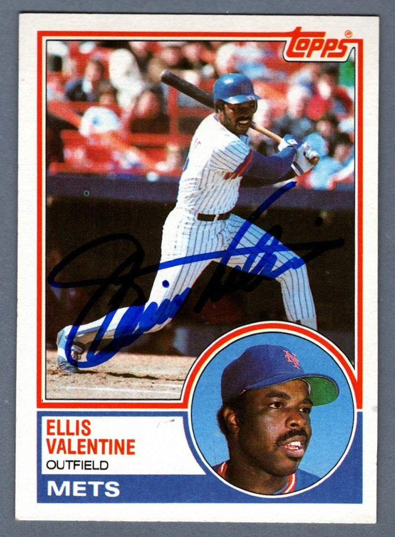 Ellis Valentine Signed Autographed 1983 Topps #653 LSCM COA New York Mets