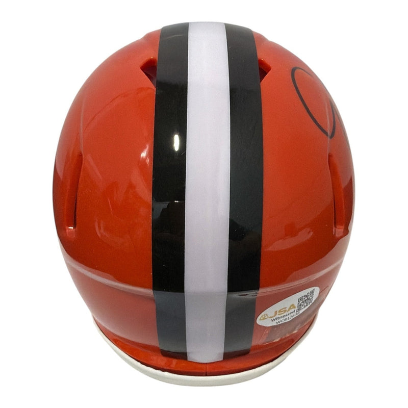 Eric Metcalf Signed Cleveland Browns TB Mini Helmet w/ 3x Pro Bowl Ins JSA W COA