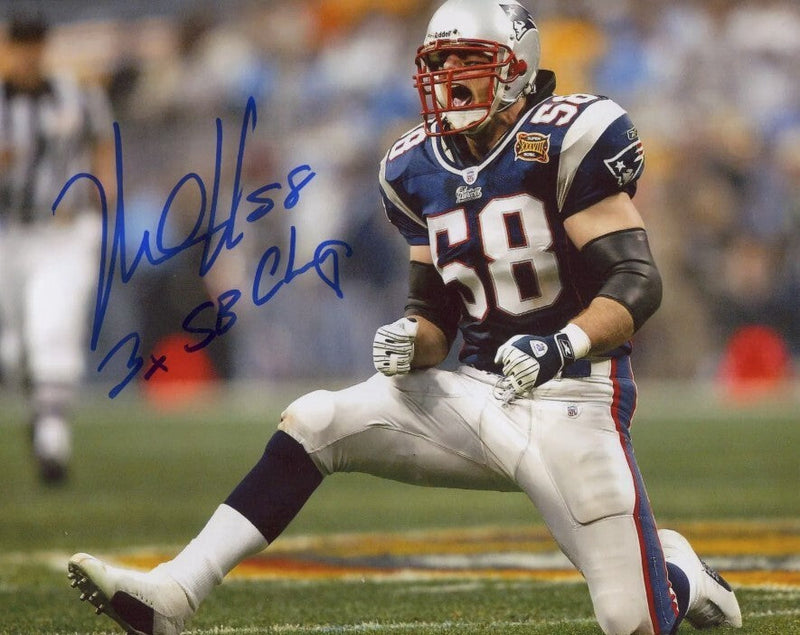 Matt Chatham Signed Patriots 8x10 Photo w/ 3x SB Champ LSCM COA #2
