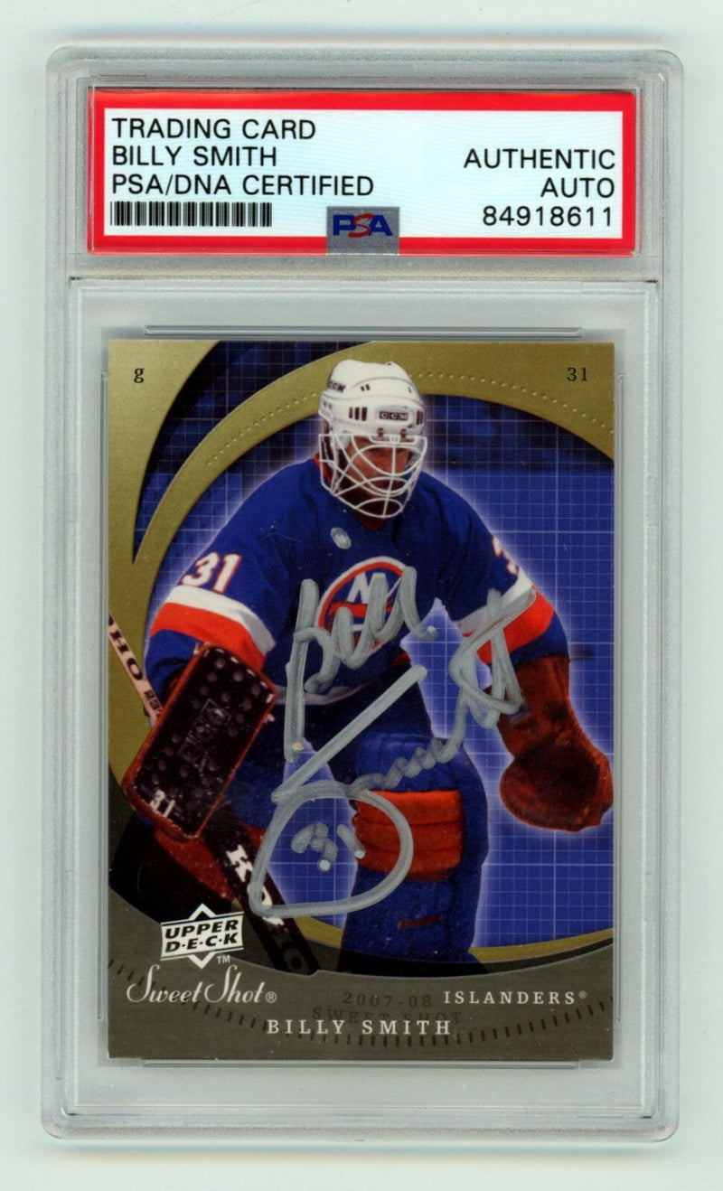 Billy Smith 2008-09 Upper Deck Sweet Shots #17 Signed PSA Authentic Auto NYI HOF
