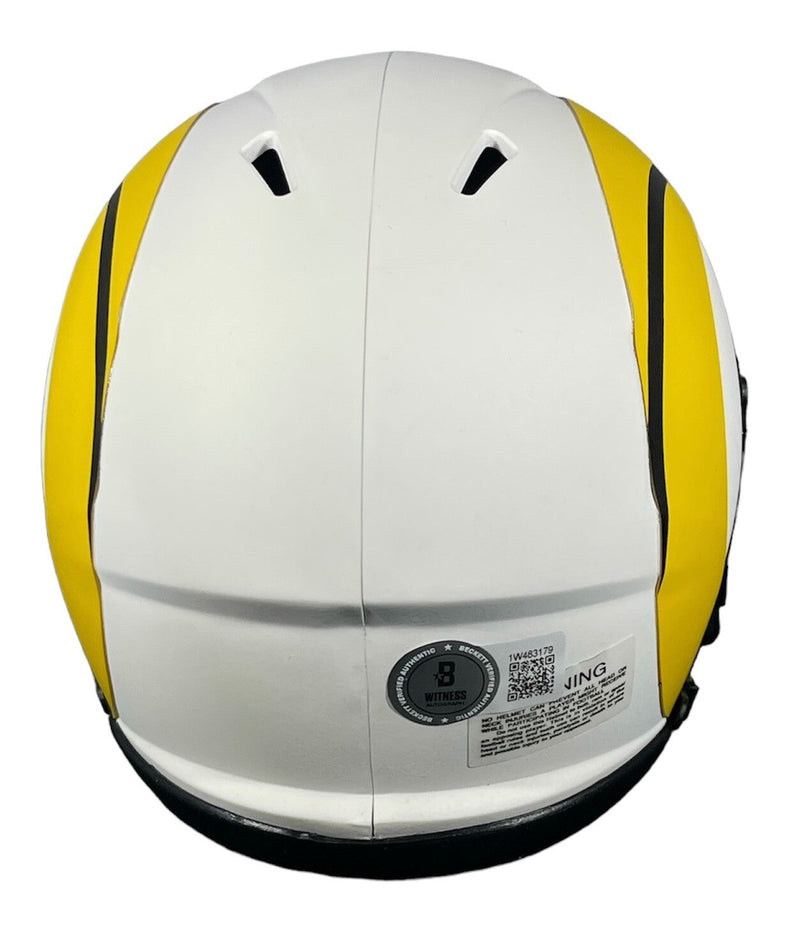 Kyren Williams Signed LA Rams Lunar Mini Helmet Beckett Witness BAS COA
