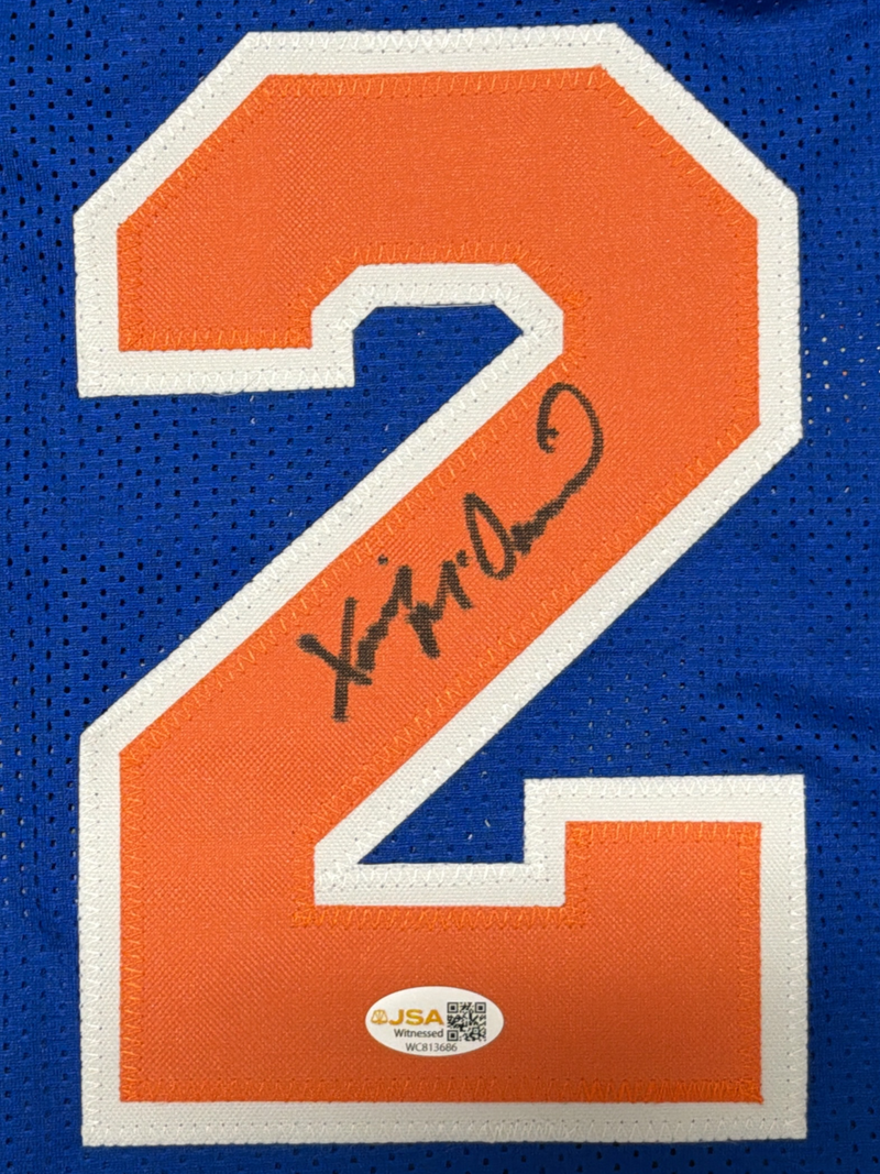 Xavier McDaniel Signed Autographed New York Knicks Custom Jersey JSA Witness COA