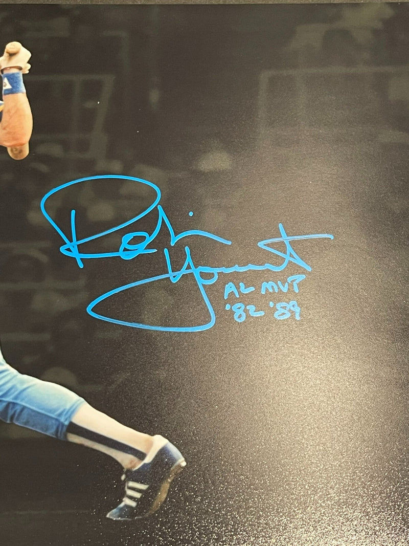 Robin Yount Signed Milwaukee Brewers 11x14 Photo w/ AL MVP 82-89 JSA WIT COA