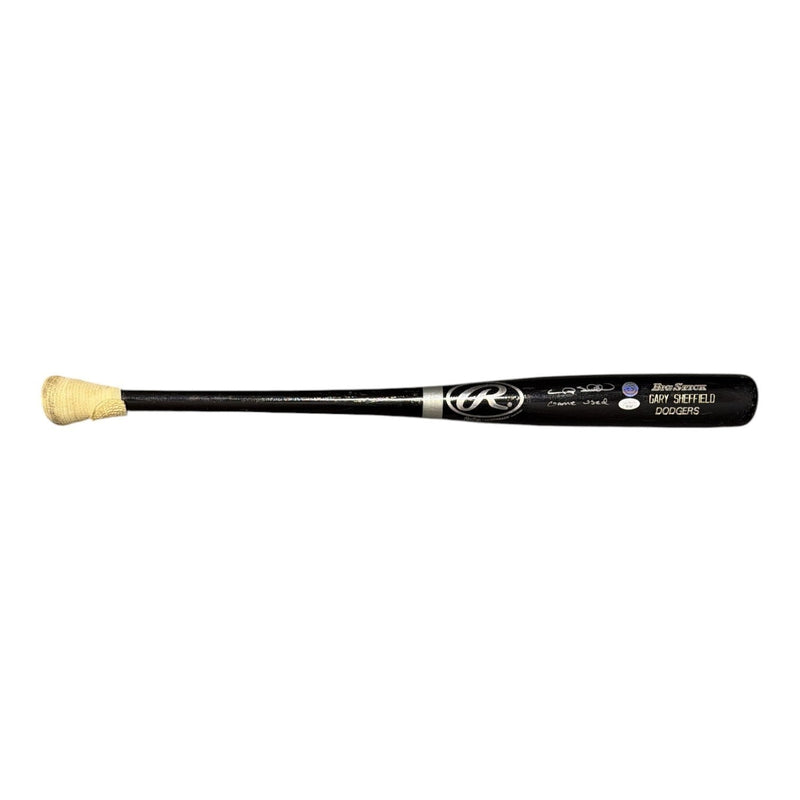 Gary Sheffield Signed Game Used Rawlings Black Bat JSA COA Dodgers A
