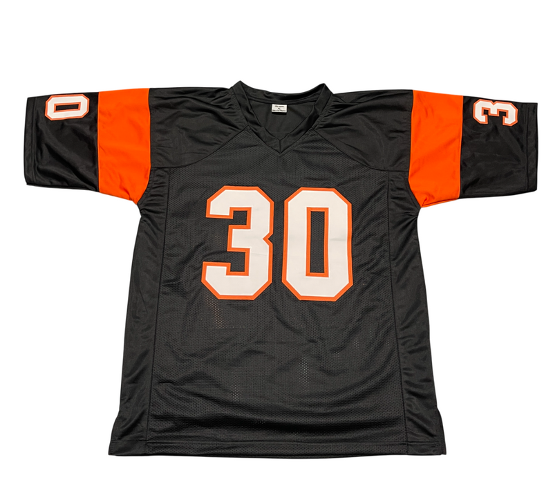 Ickey Woods Signed Bengals Custom Jersey Beckett Witness Witness BAS COA