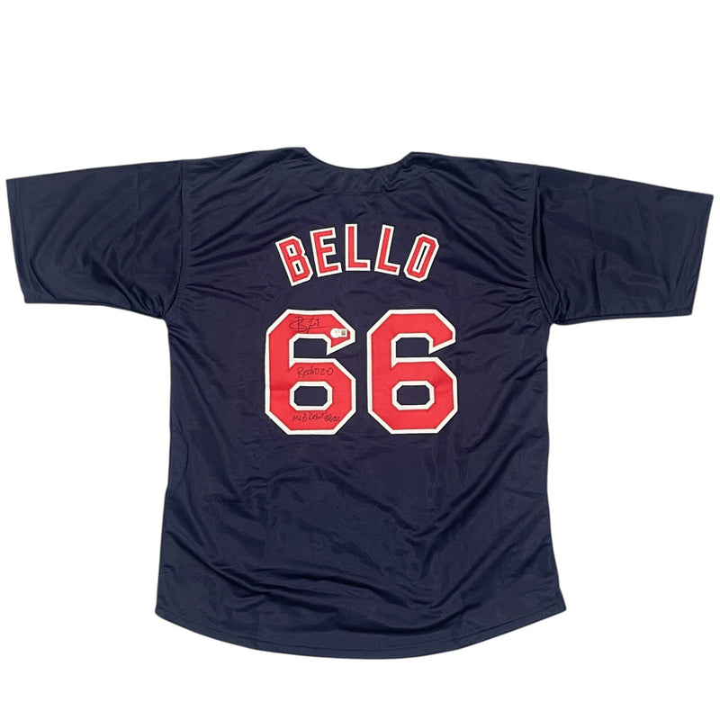Brayan Bello Signed Boston Red Sox Custom Jersey w/ 2 Ins Beckett Wit BAS COA
