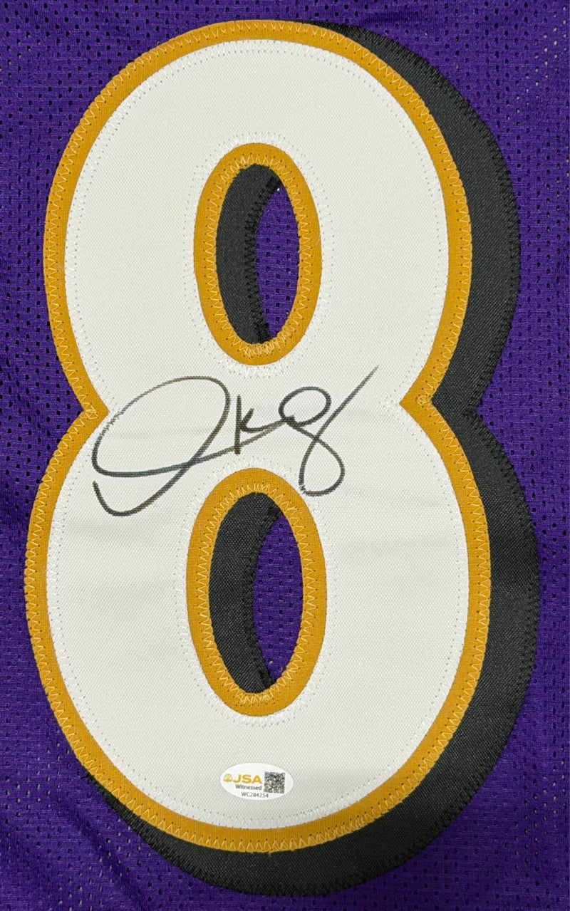 Derrick Mason Signed Autographed Baltimore Ravens Custom Jersey JSA Witness COA