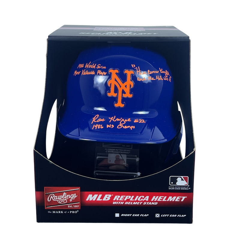 Ray Knight Signed Auto Mets Full Size Batting Helmet w Multi Ins Beckett BAS COA