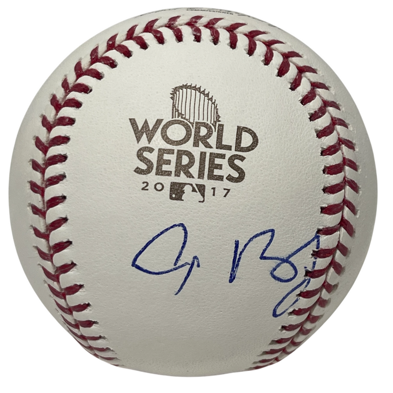 Alex Bregman Signed 2017 World Series WS Logo Baseball Houston Astros LSCM COA