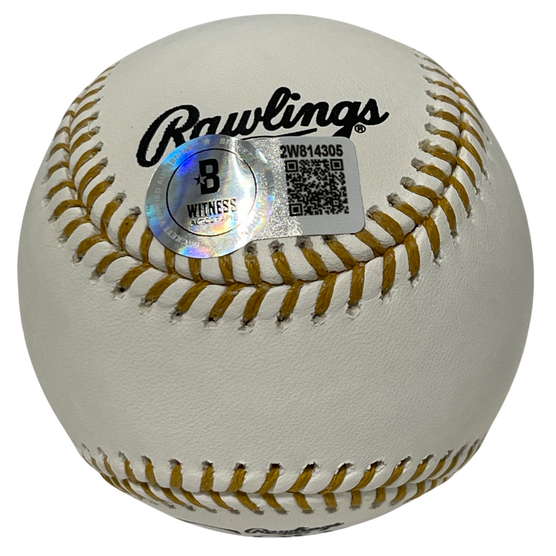 Andre Dawson Signed Rawlings Gold Glove Baseball Beckett Witness BAS COA