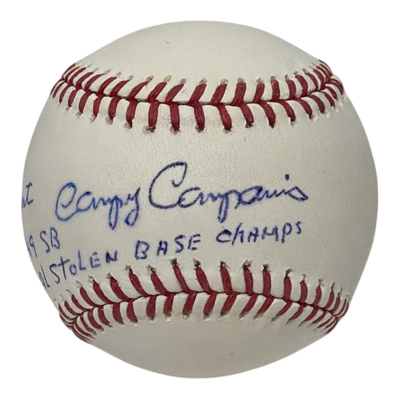 Bert Campeneris Signed Autographed ROMLB Baseball w/ 3 Insc JSA COA Athletics