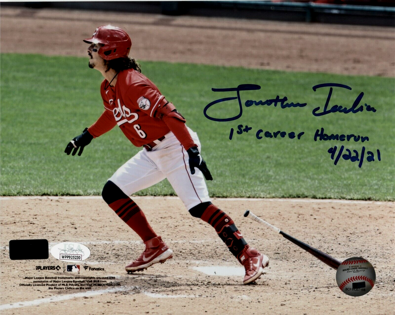 Jonathan India Signed 8x10 Fanatics Photo w/ 1st HR JSA W COA + HOLO