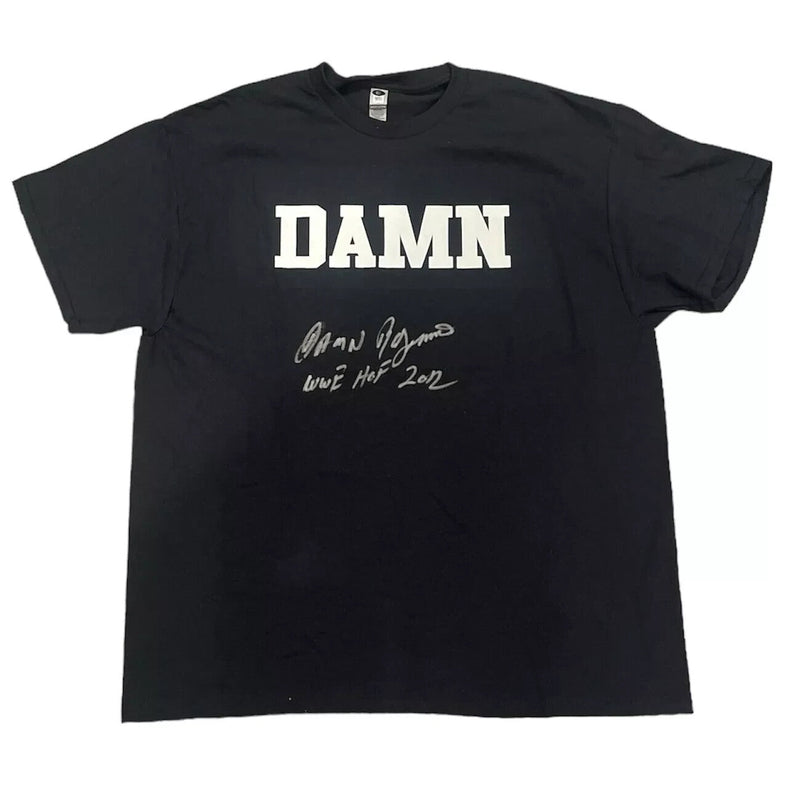 Ron Simmons Signed Auto Damn Custom T-Shirt WWE HOF 2012 Ins Beckett WIT BAS COA